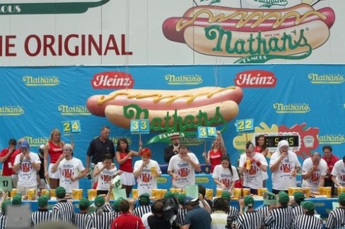 nathans hot dog eating contest