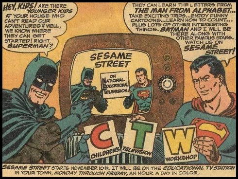 Bats Supes Sesame Street